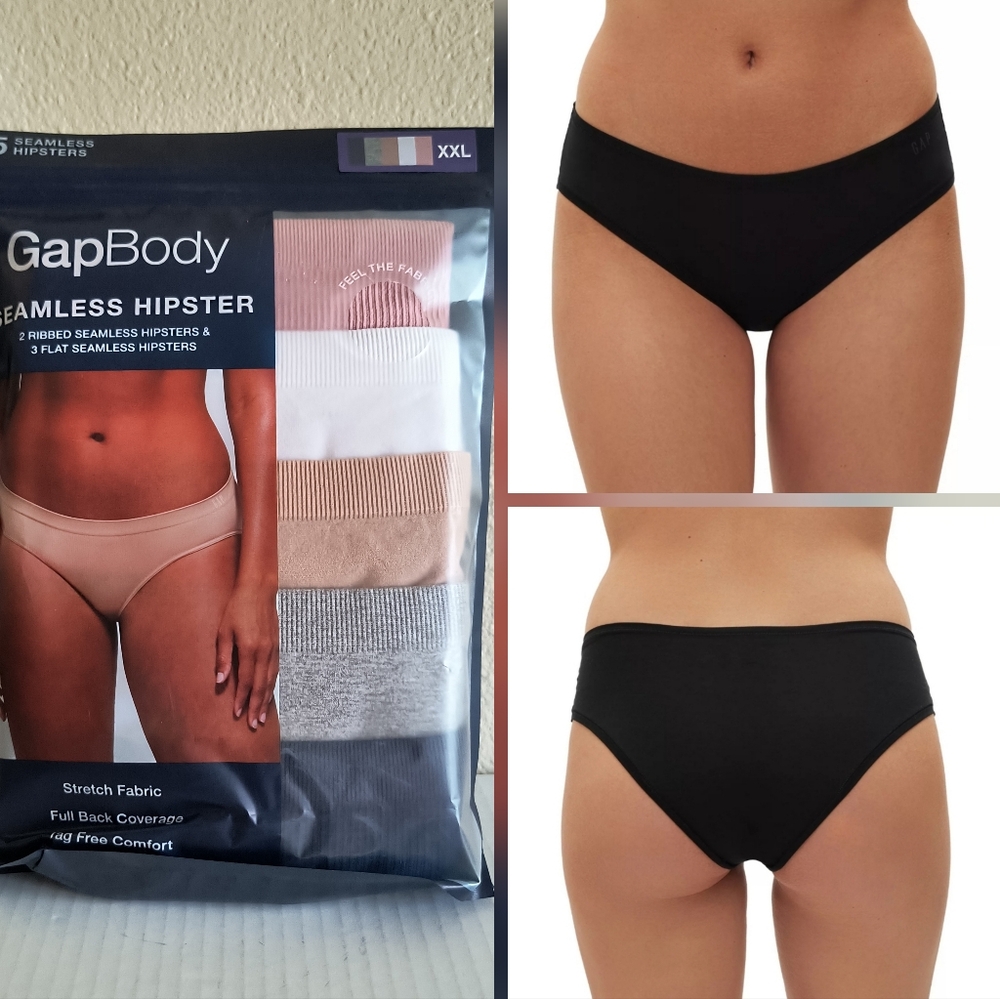 GAP Seamless Hipster Panties - Black, Gray, Mauve, Tan, White Plus Size XXL